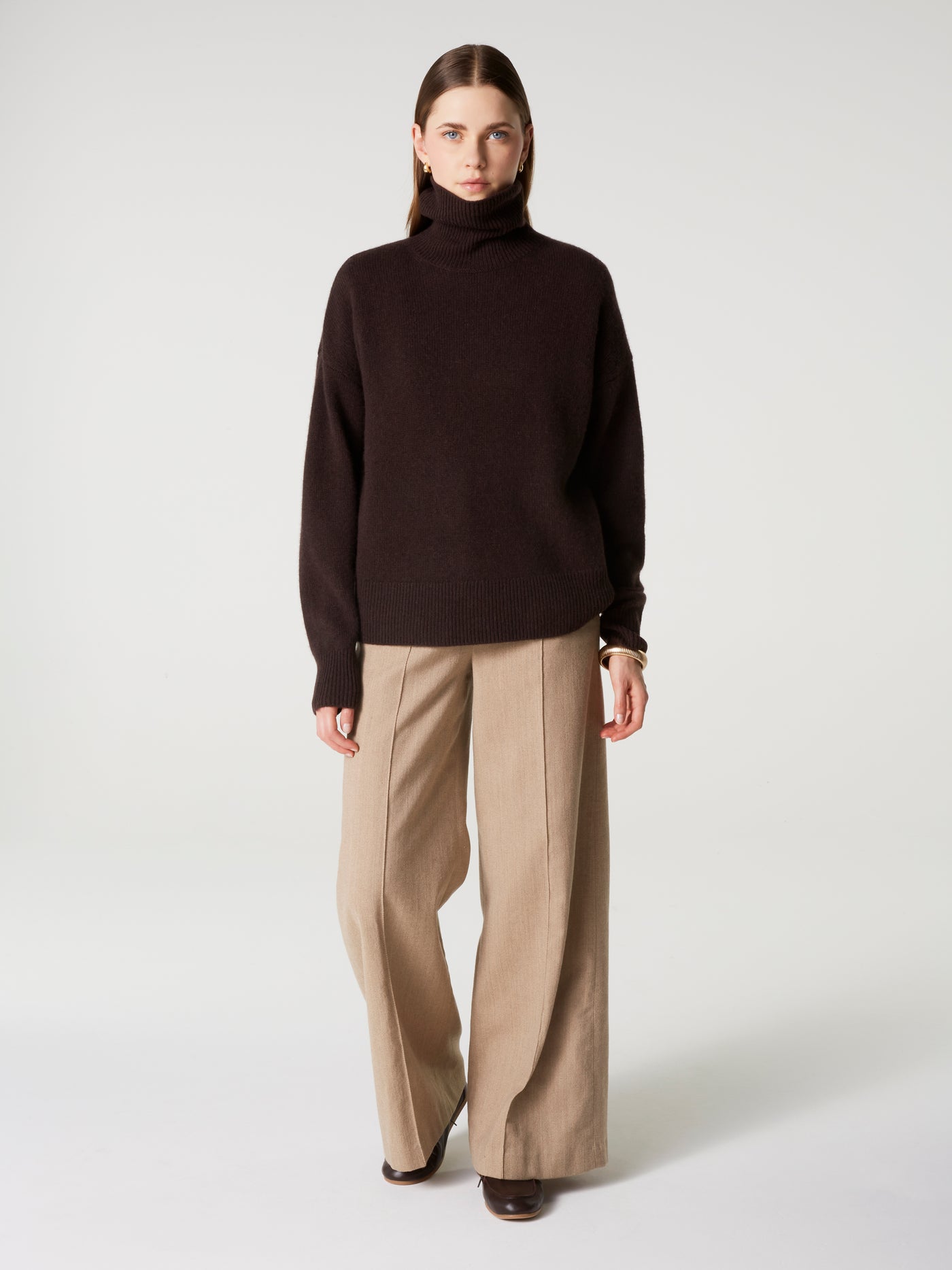 pull bertille - Cachemire épais - dark brown