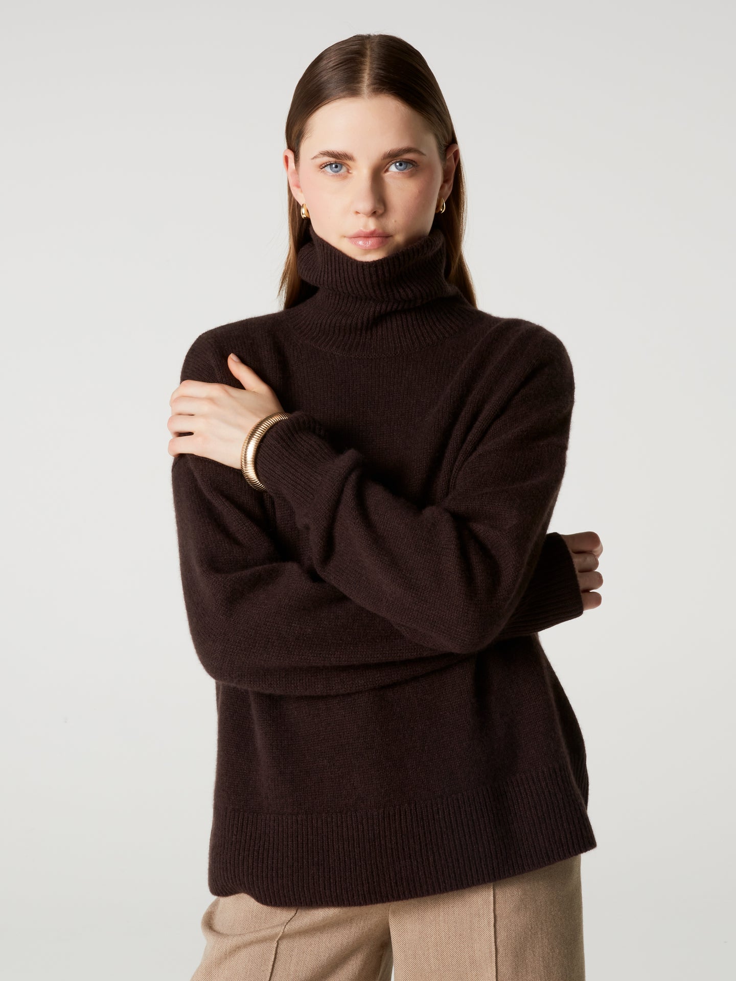 pull bertille - Cachemire épais - dark brown