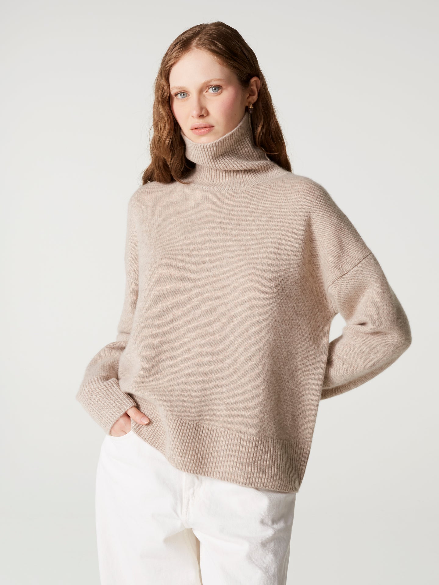 pull bertille - Cachemire épais - oat