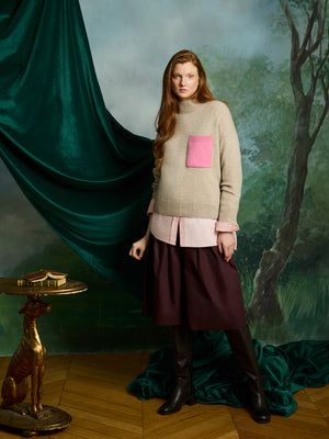 pull jillian - Cachemire épais - oat
