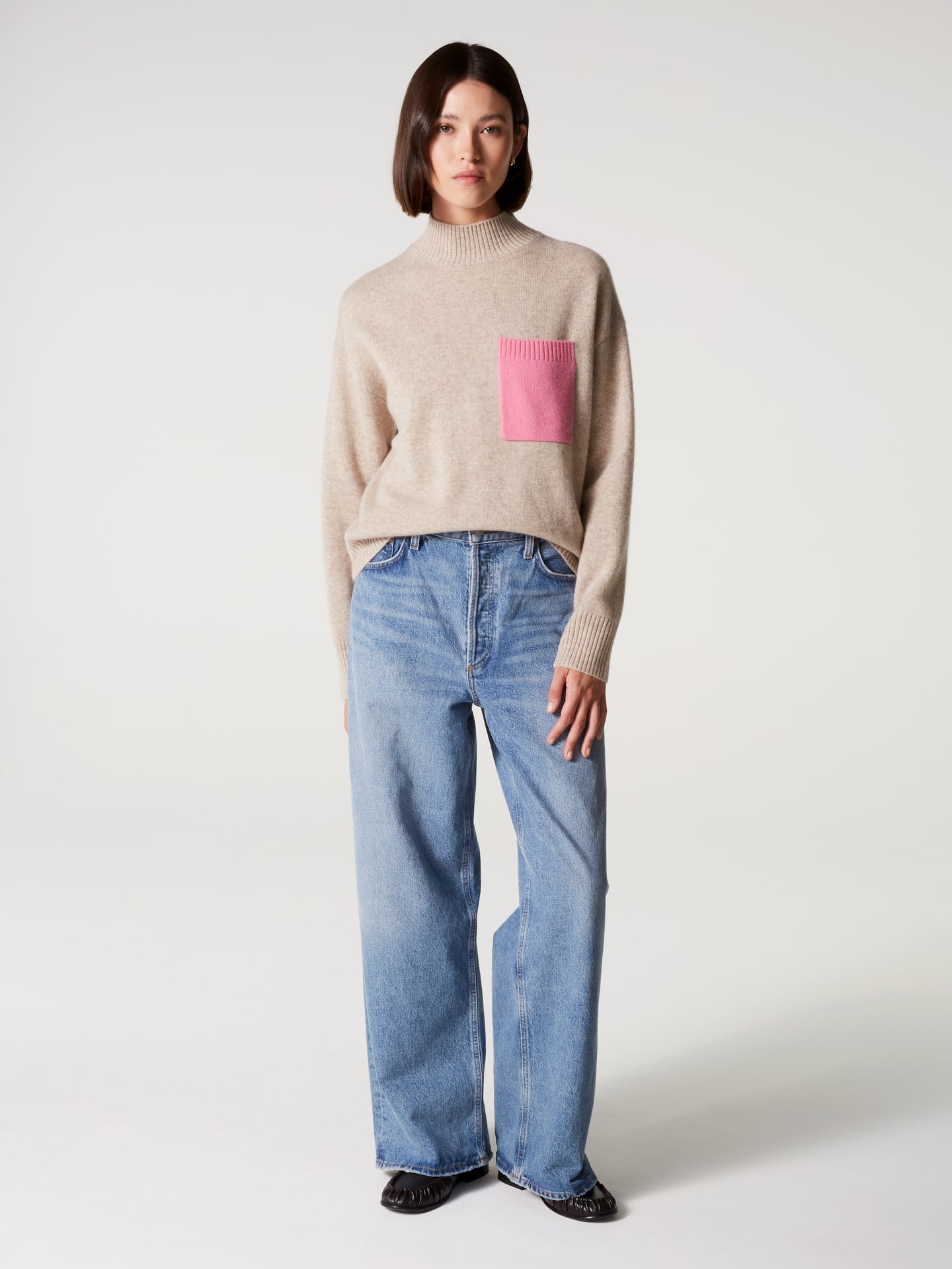 pull jillian - Cachemire épais - oat