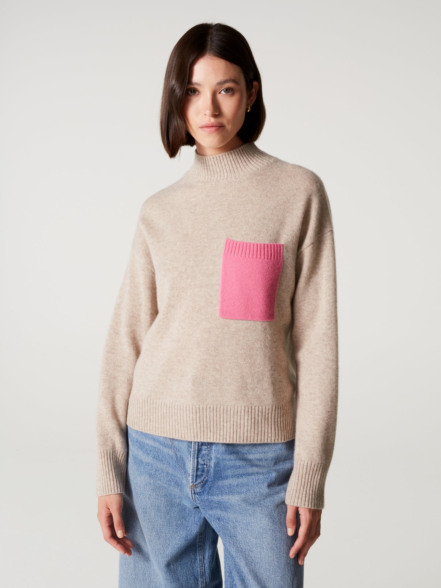 pull jillian - Cachemire épais - oat