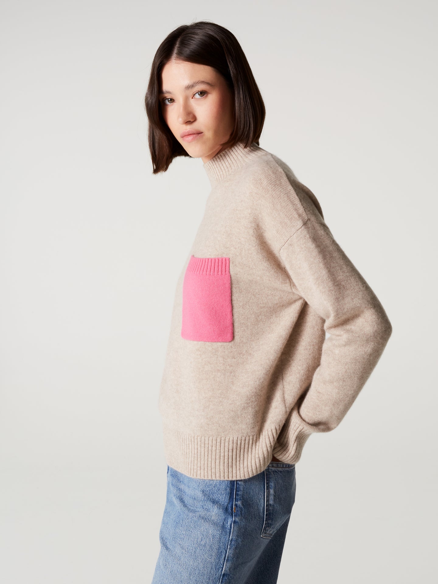 pull jillian - Cachemire épais - oat