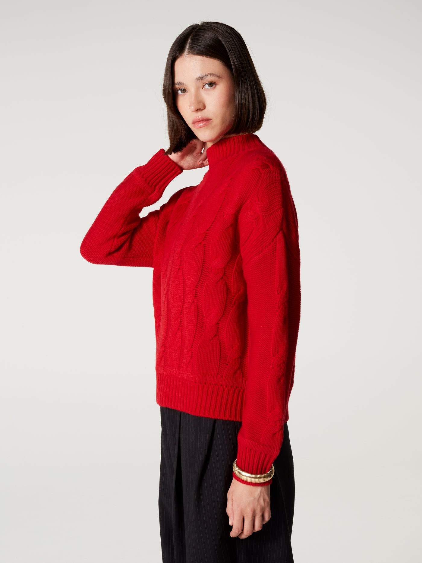 Pull Lya - Laine cachemire - rouge