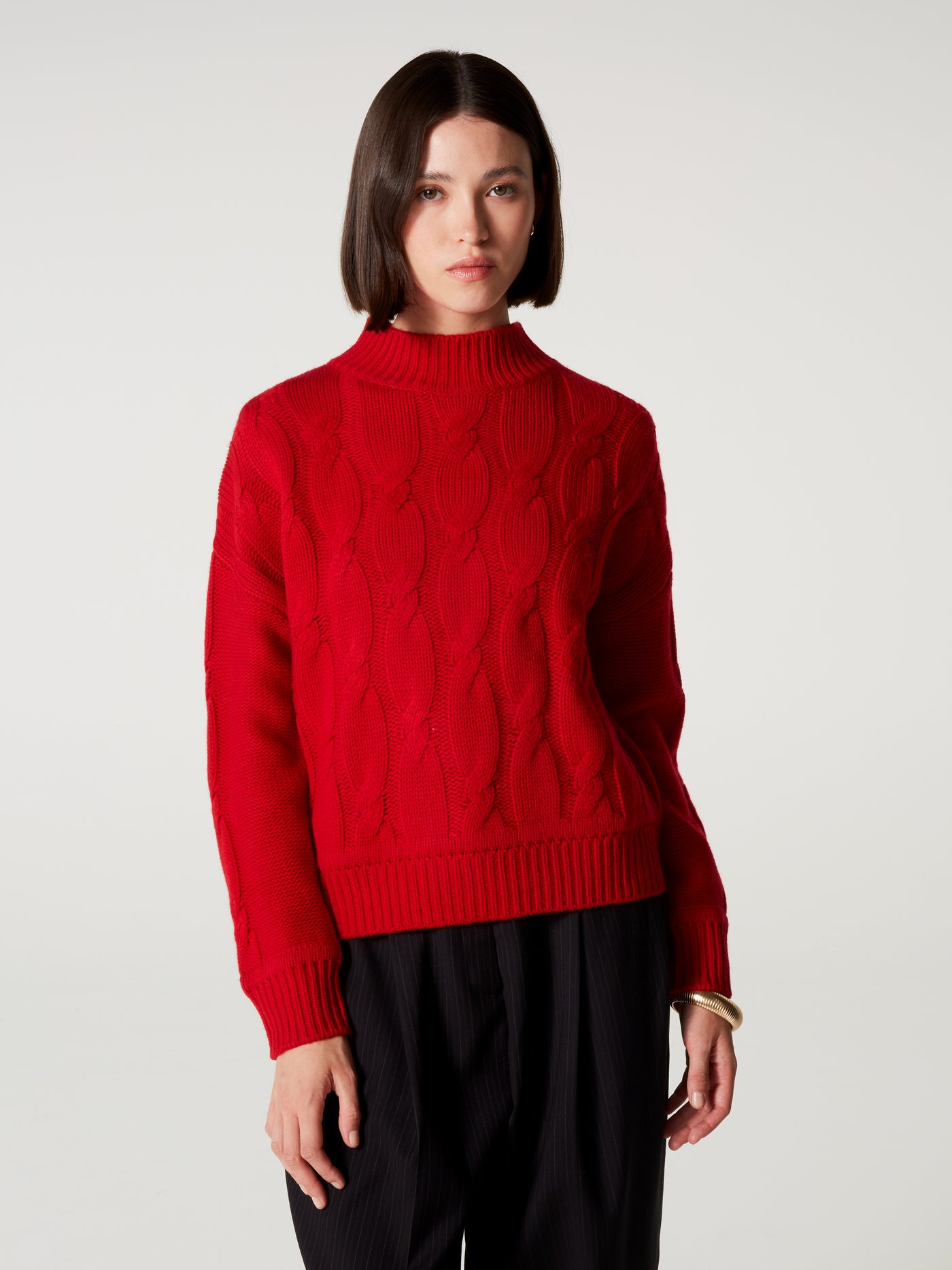Pull Lya - Laine cachemire - rouge