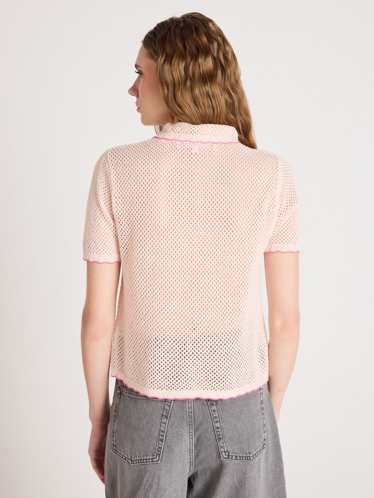 molly - Camicia in cotone e cashmere - blush