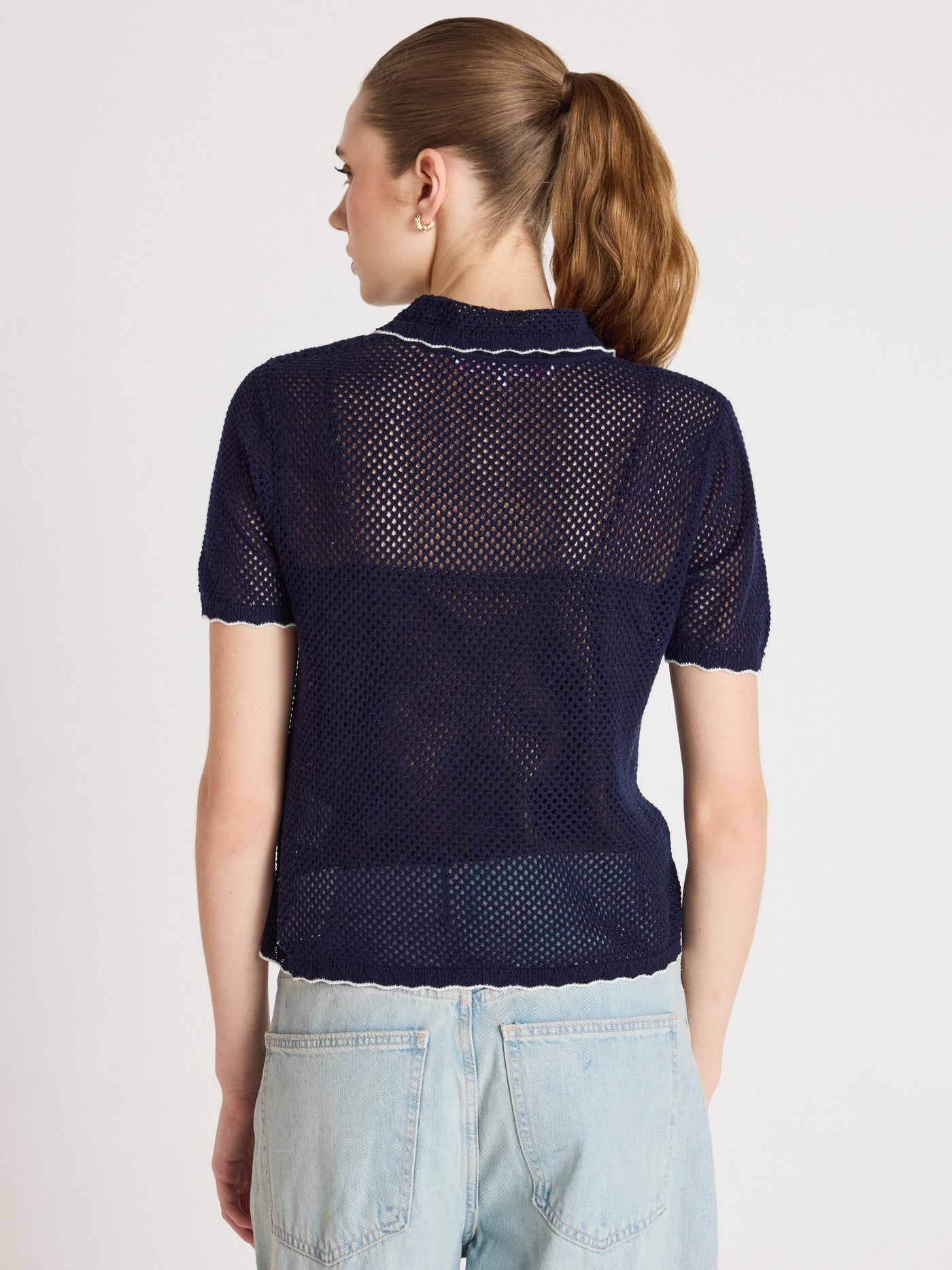 molly - Chemise en coton cachemire - navy