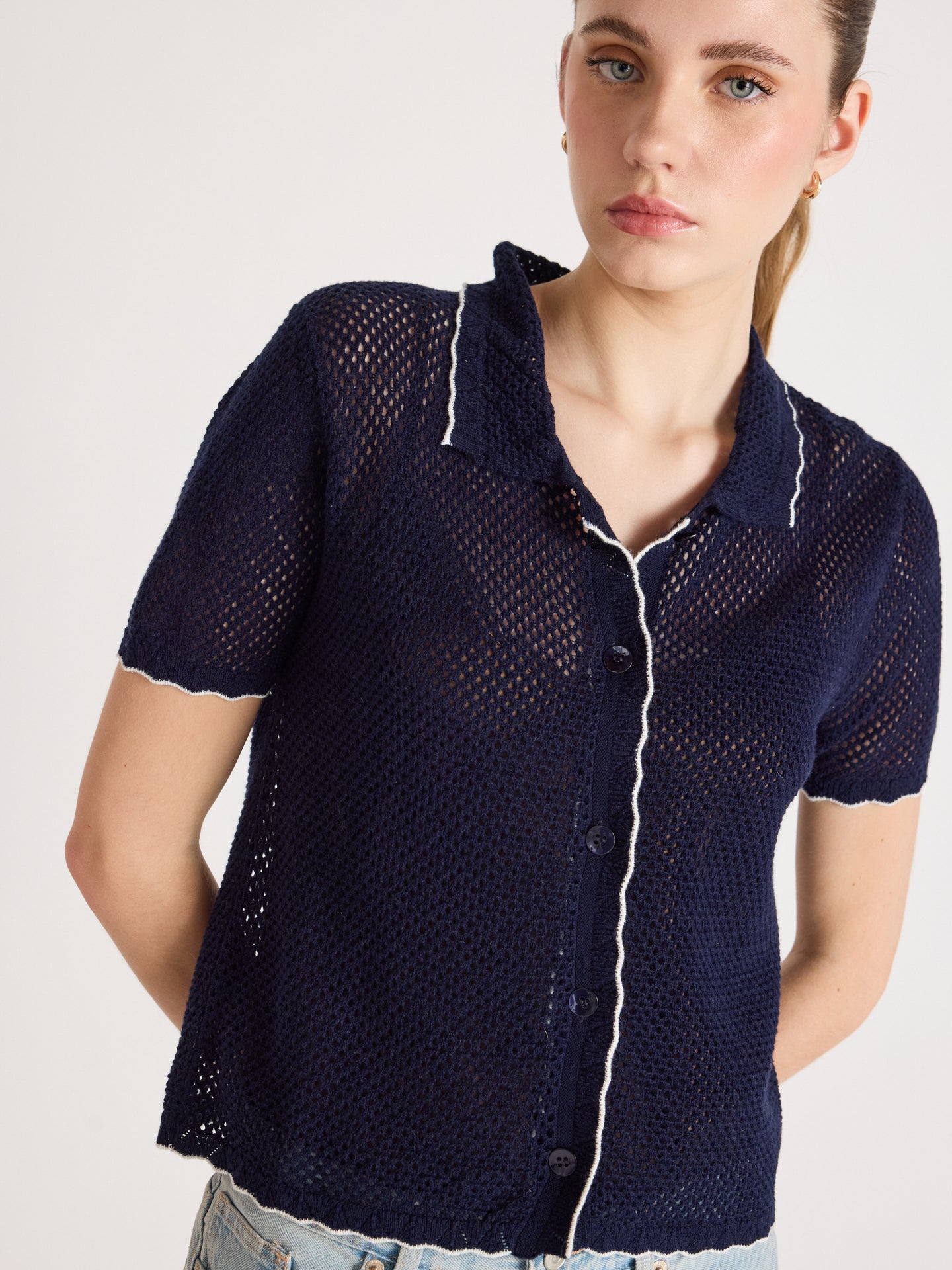chemise molly - coton cachemire - navy