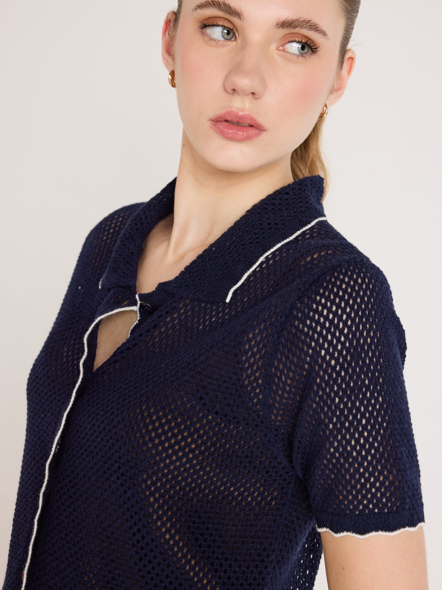 molly - Chemise en coton cachemire - navy