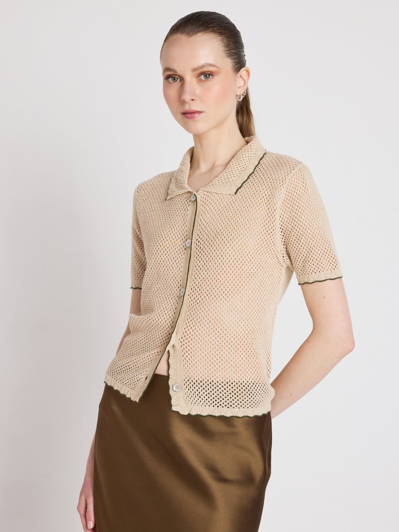 molly - Chemise en coton cachemire - oat