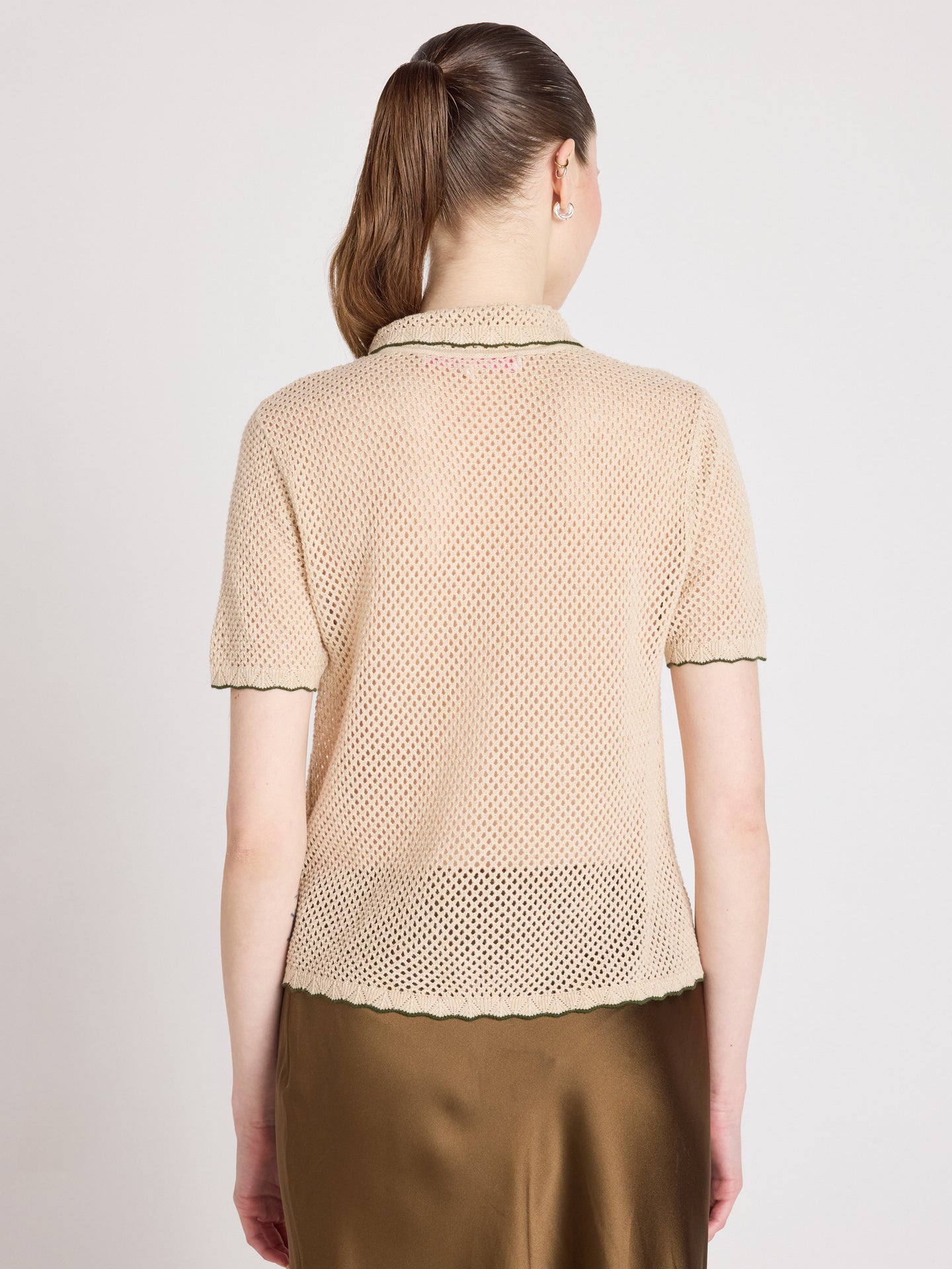 molly - Camicia in cotone e cashmere - ecrù