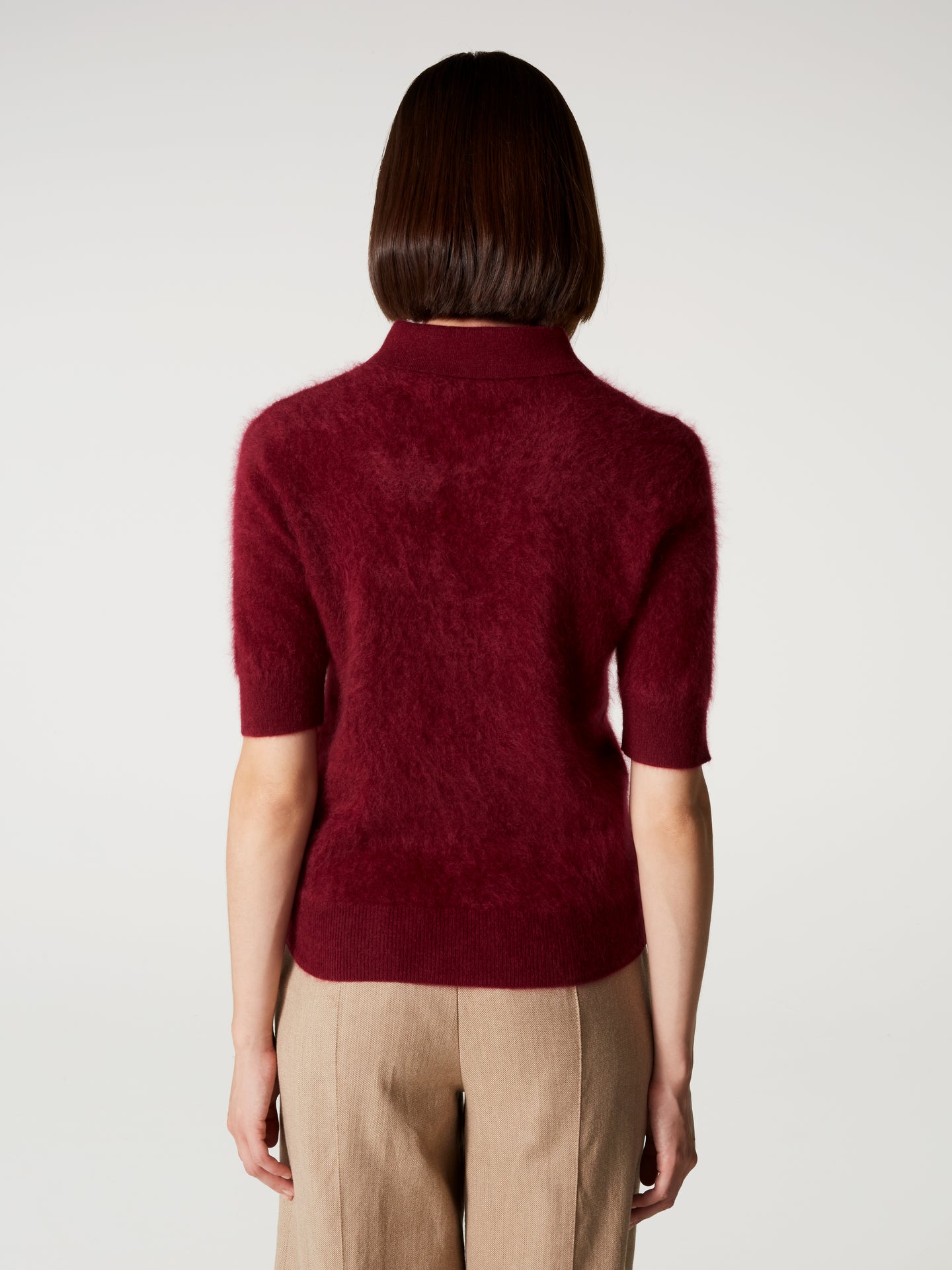 pull polo margot - Cachemire brossé - burgundy
