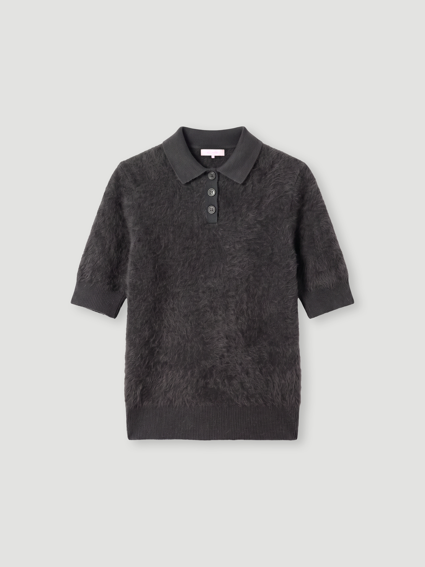 polo-pullover margot - Gebürsteter Kaschmir - dark heather grey