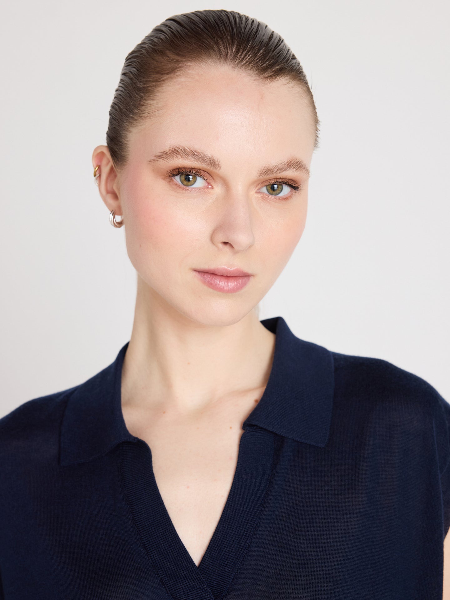 Magali - Sleeveless polo sweater - navy