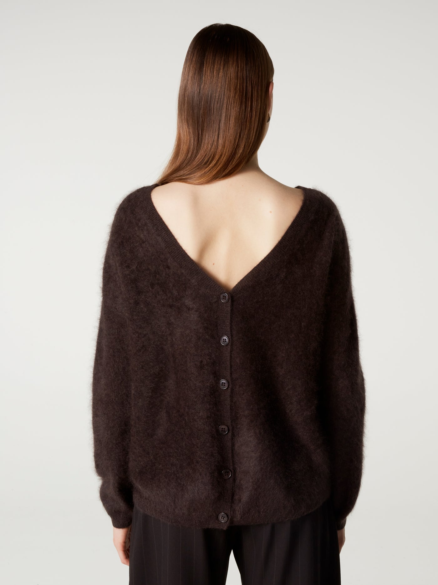 cardigan debora - Cachemire brossé - brownie