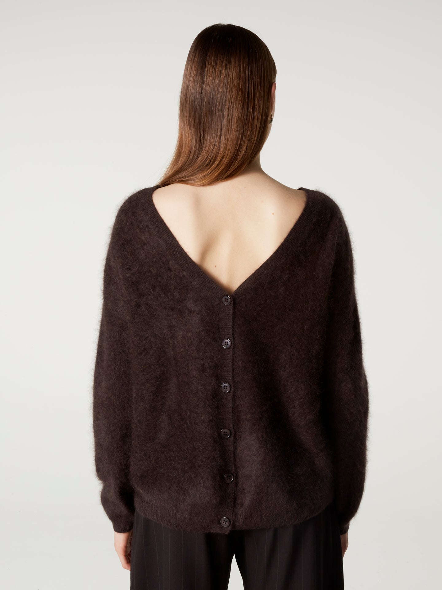 cardigan debora - Cachemire brossé - brownie
