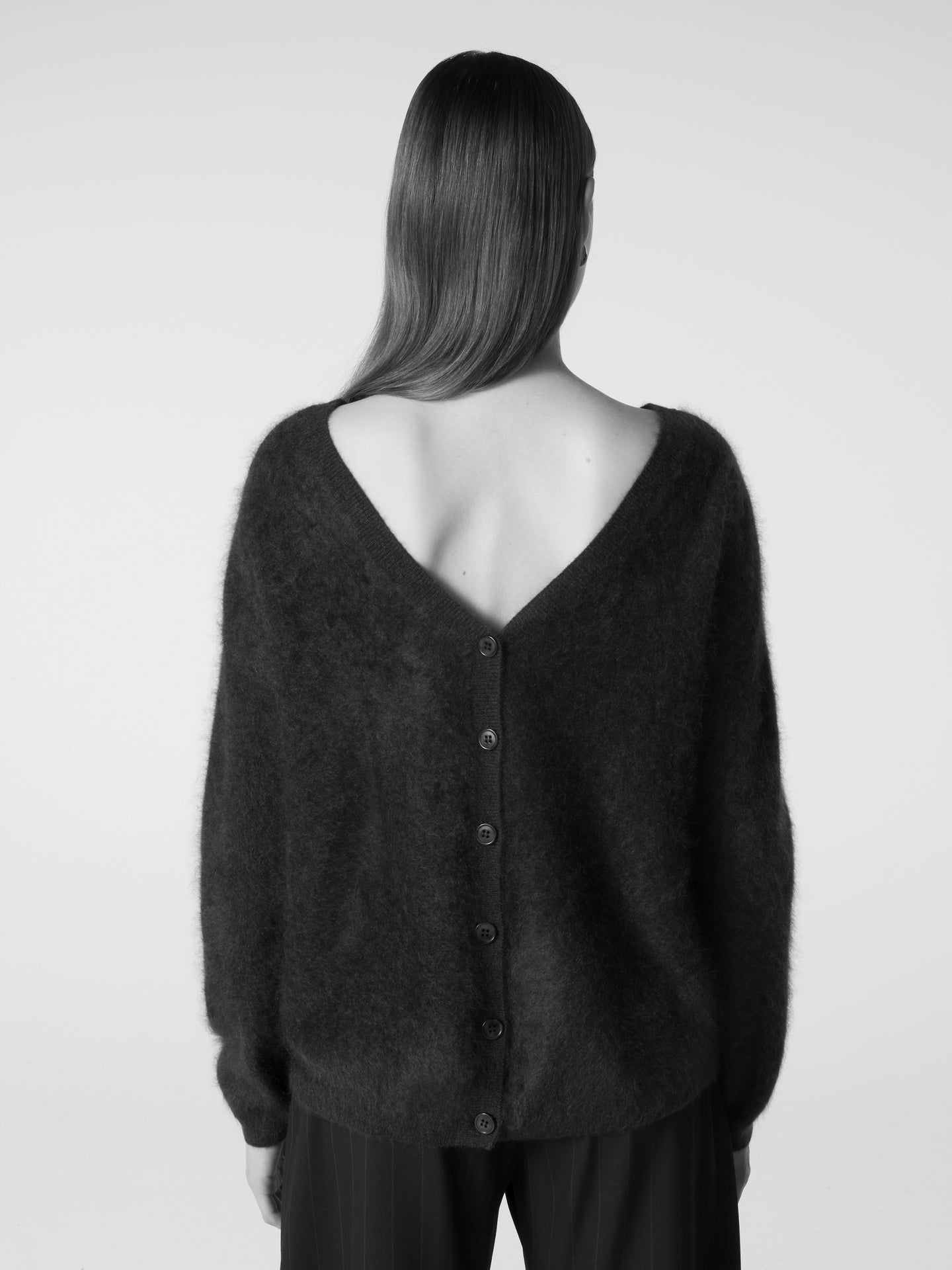 Cardigan Debora - Gebürsteter Kaschmir - Schwarz
