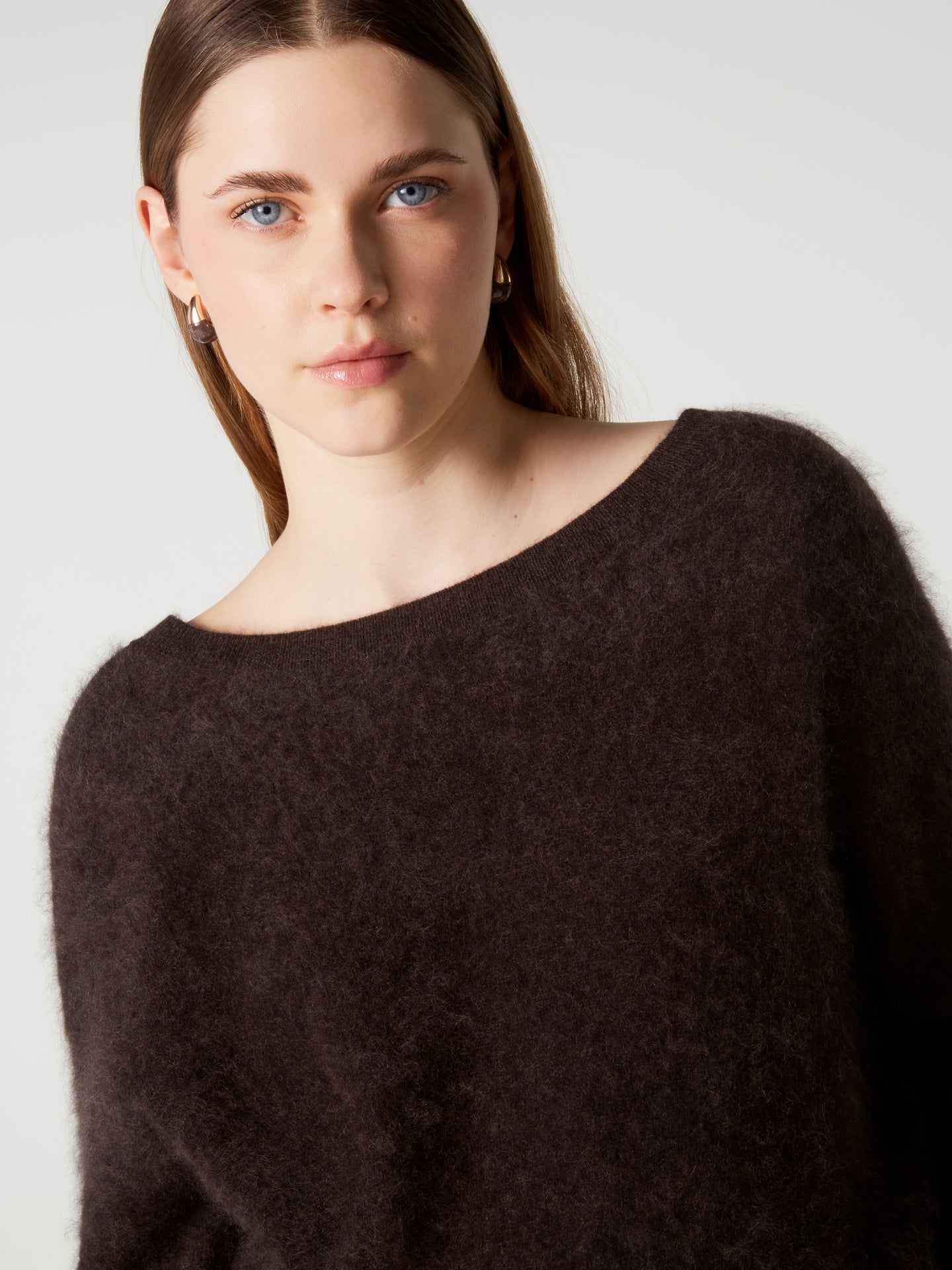 cardigan debora - Cachemire brossé - brownie