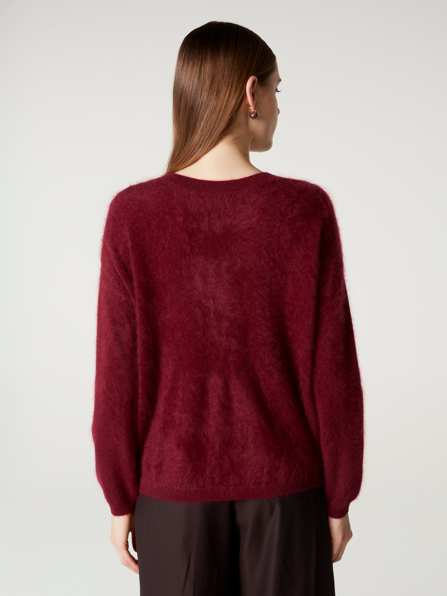 cardigan debora - Cachemire brossé - burgundy