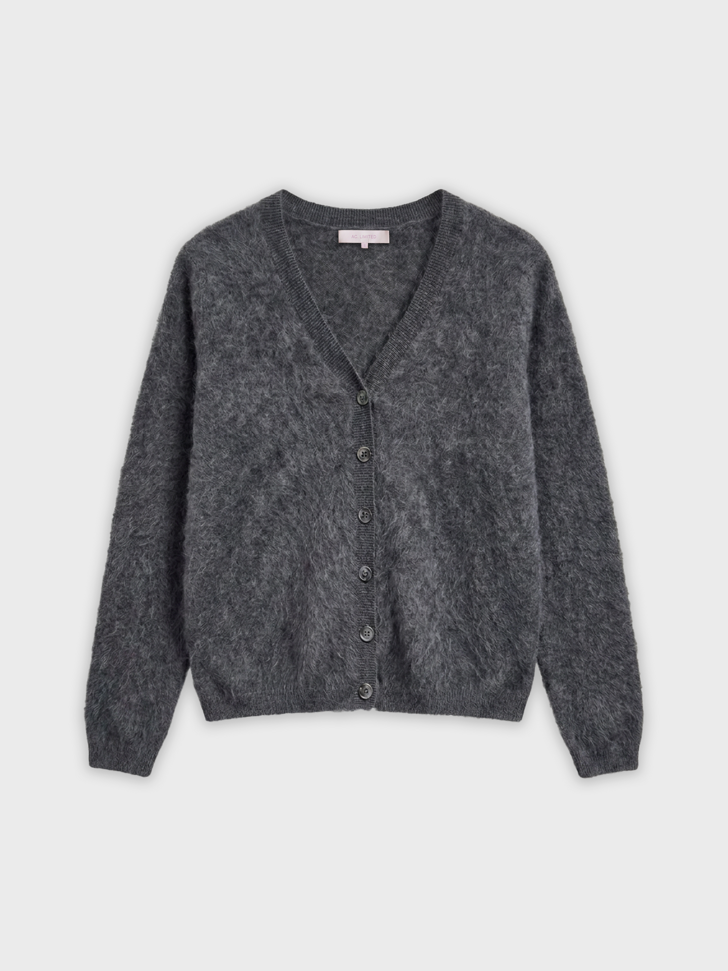 Cardigan Debora - Gebürsteter Kaschmir - dark heather grey