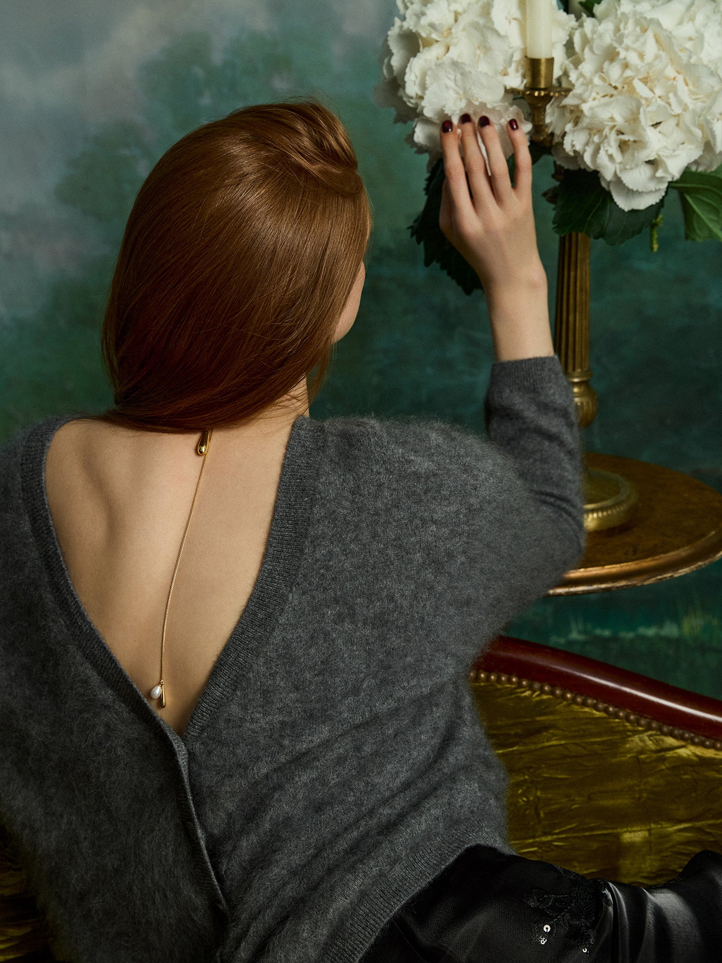 Debora cardigan - Brushed cashmere - dark heather grey
