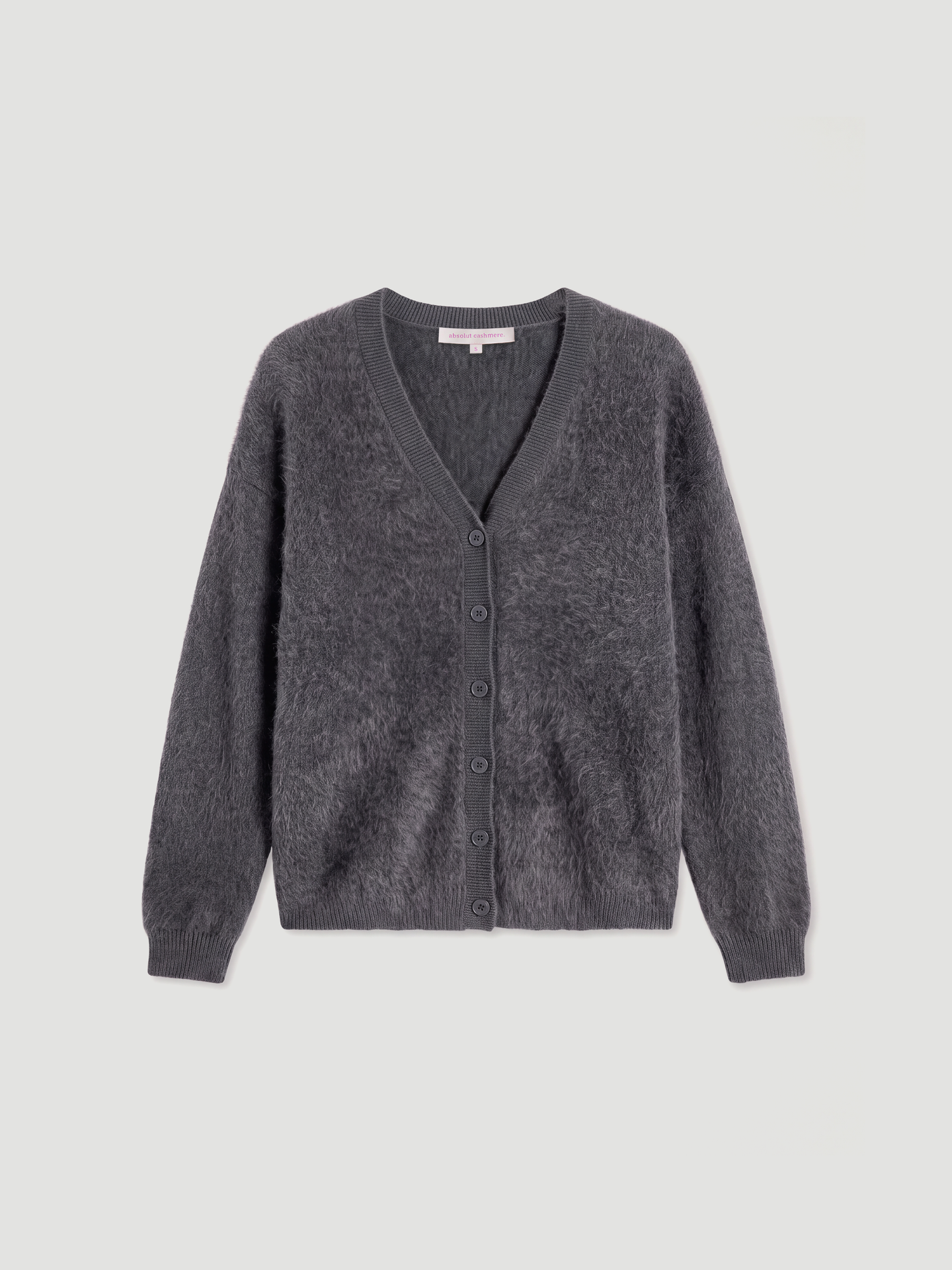 Cardigan Debora - Gebürsteter Kaschmir - dark heather grey