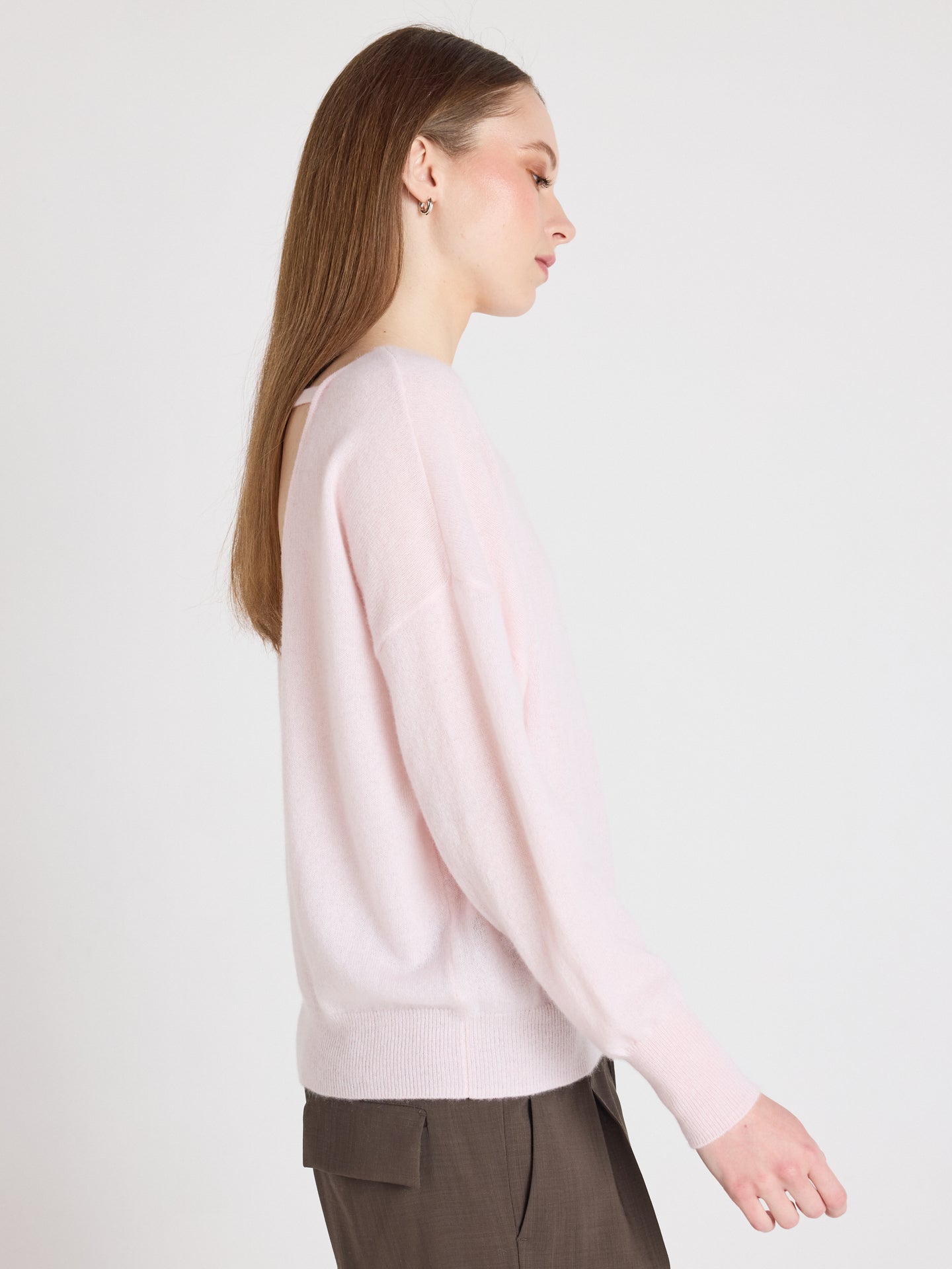 ivy round neck sweater - cashmere - ballerina