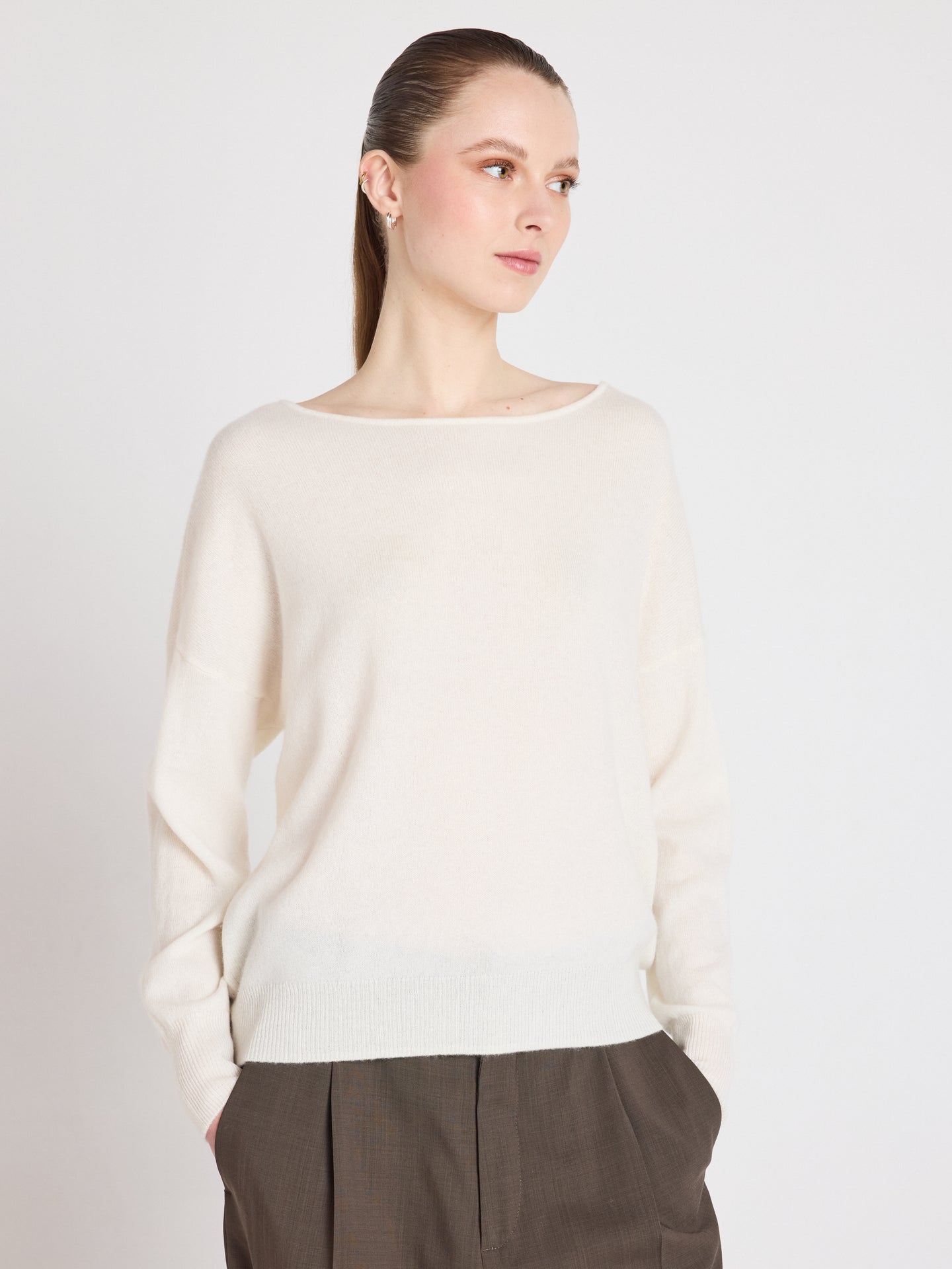 pull dos nu ivy - Maglione a collo alto in cashmere - cream