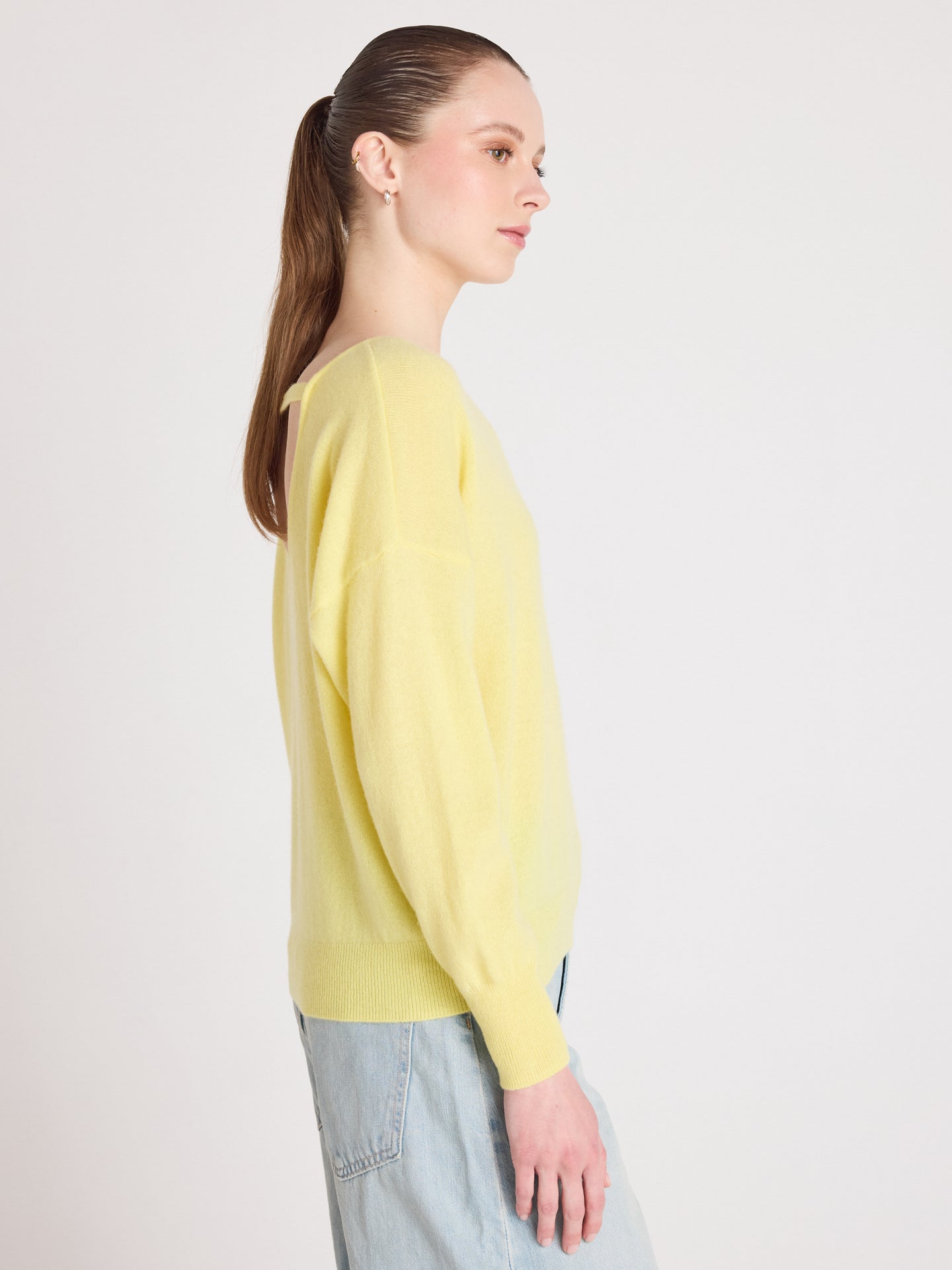 ivy pullover mit Rundhalsausschnitt - Kaschmir - lemon fizz