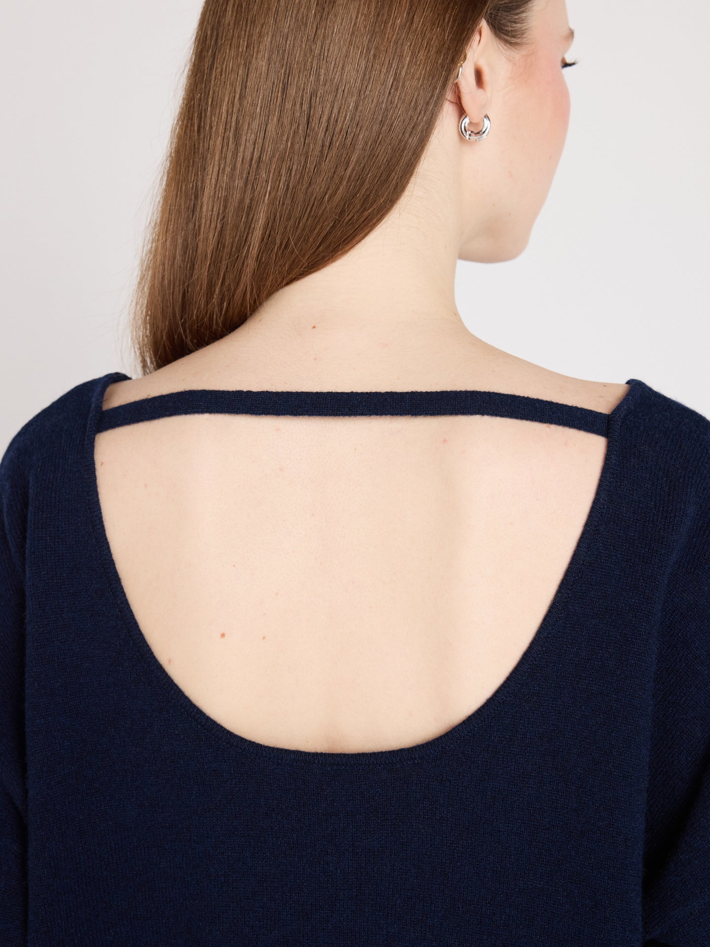 ivy round neck sweater - cashmere - navy