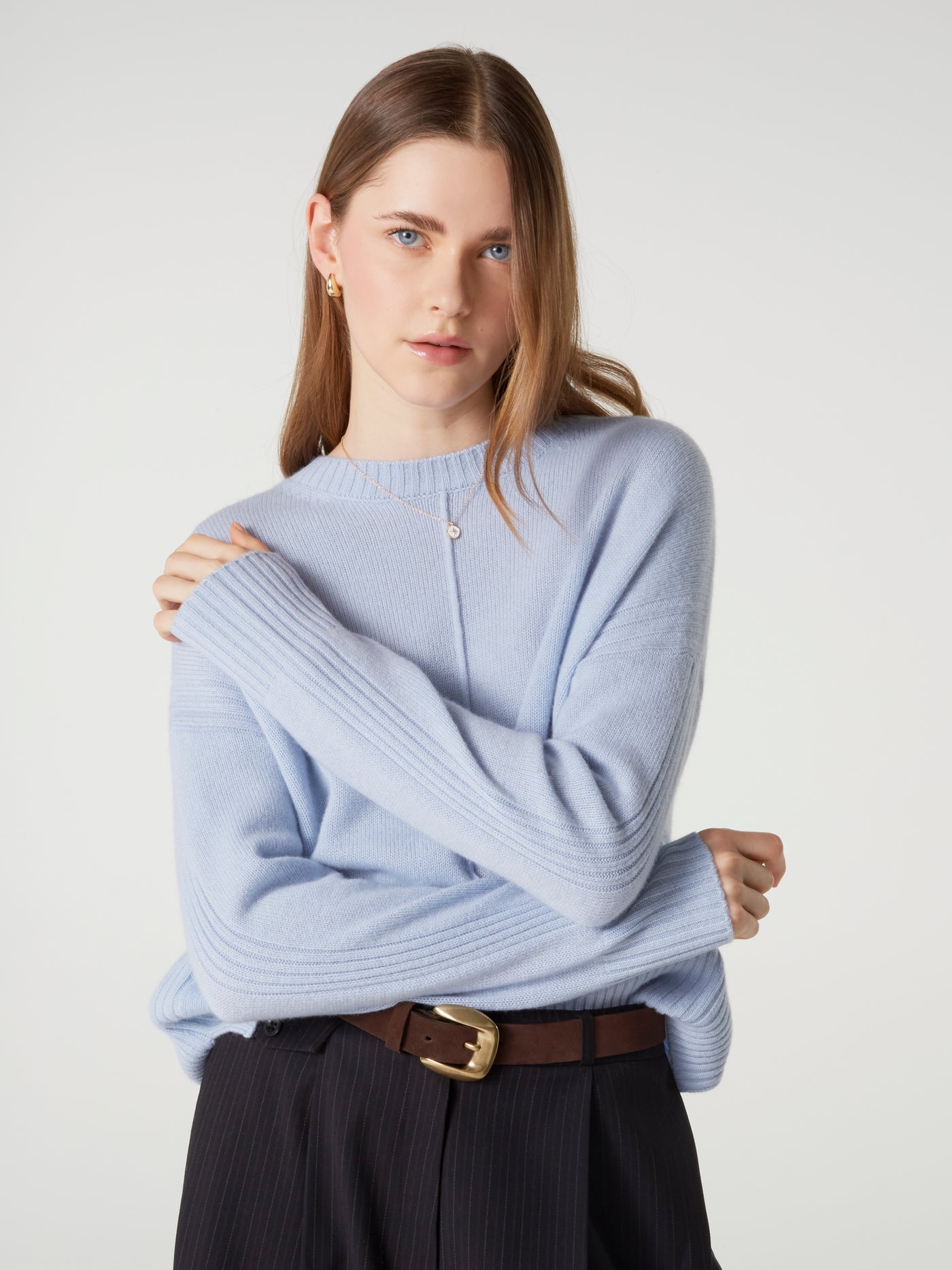 pull candace - Cachemire épais - sky