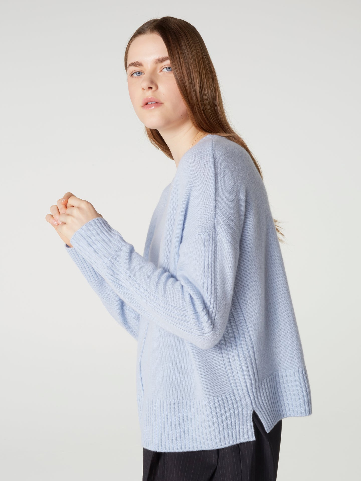 pull candace - Cachemire épais - sky