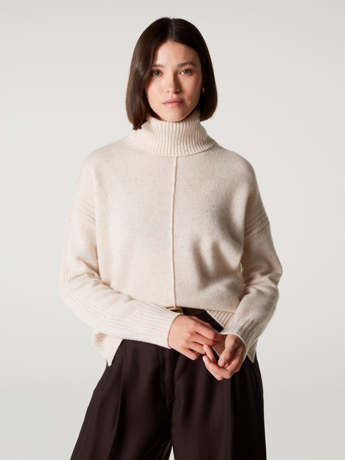 pull candace - Cachemire épais - white neps