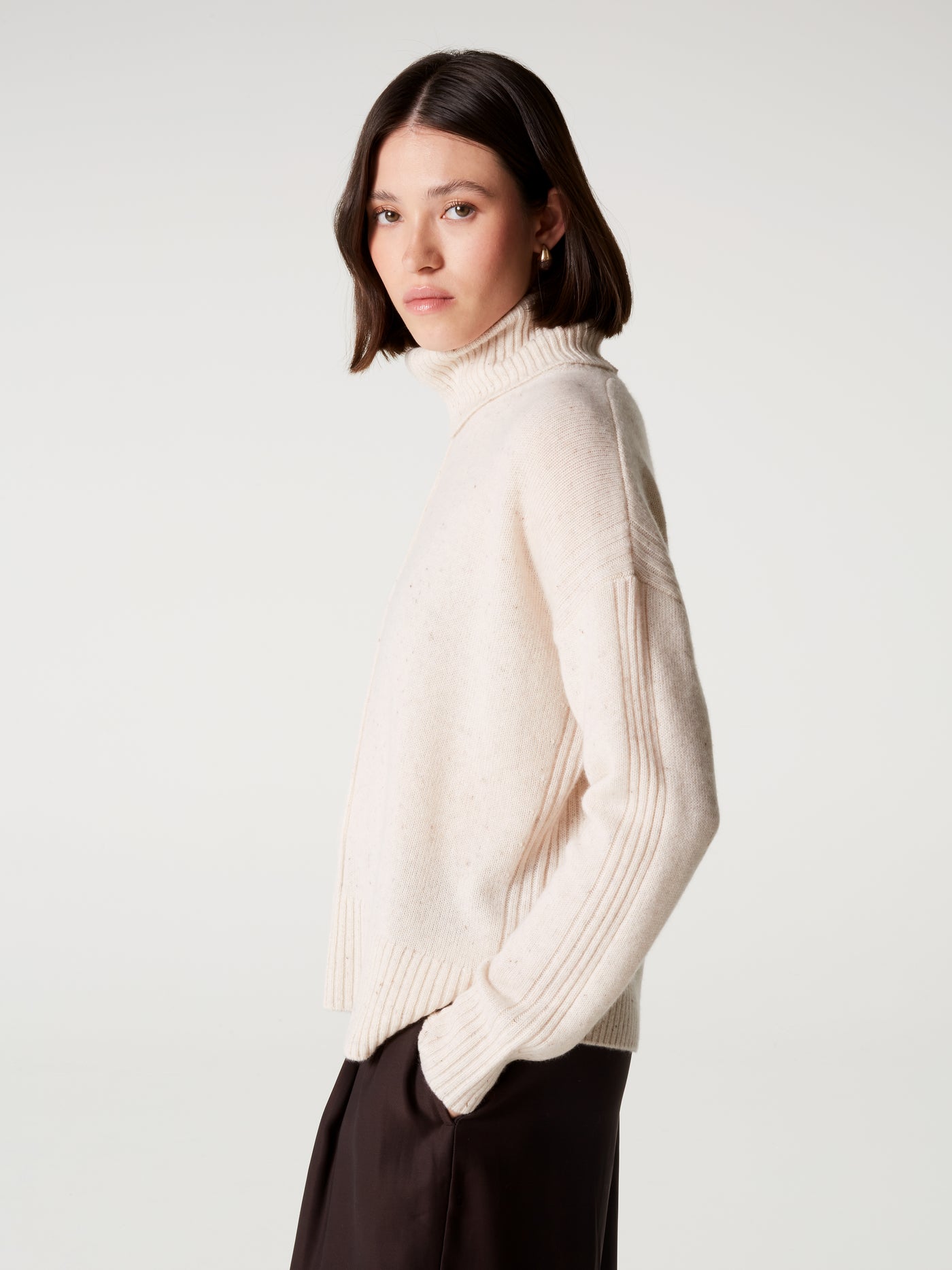 pull candace - Cachemire épais - white neps