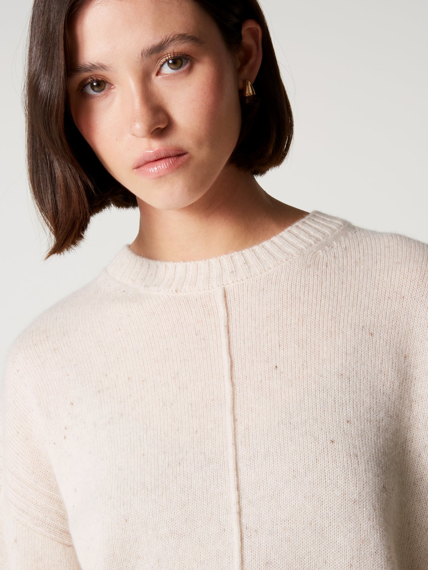 pull candace - Cachemire épais - white neps