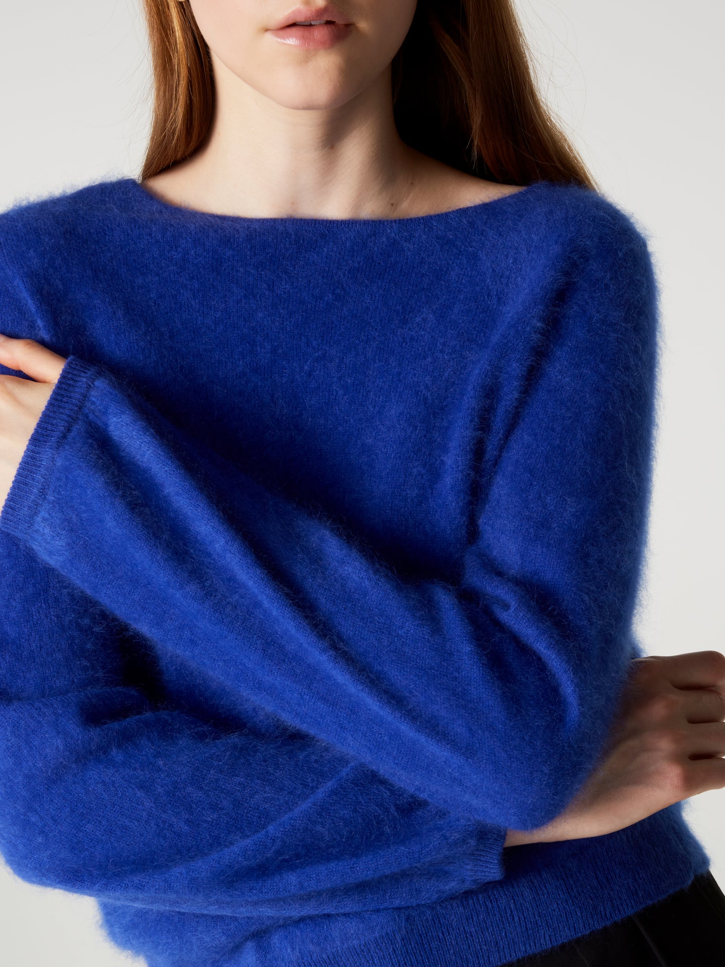 pull garance - Brushed cashmere - cobalt