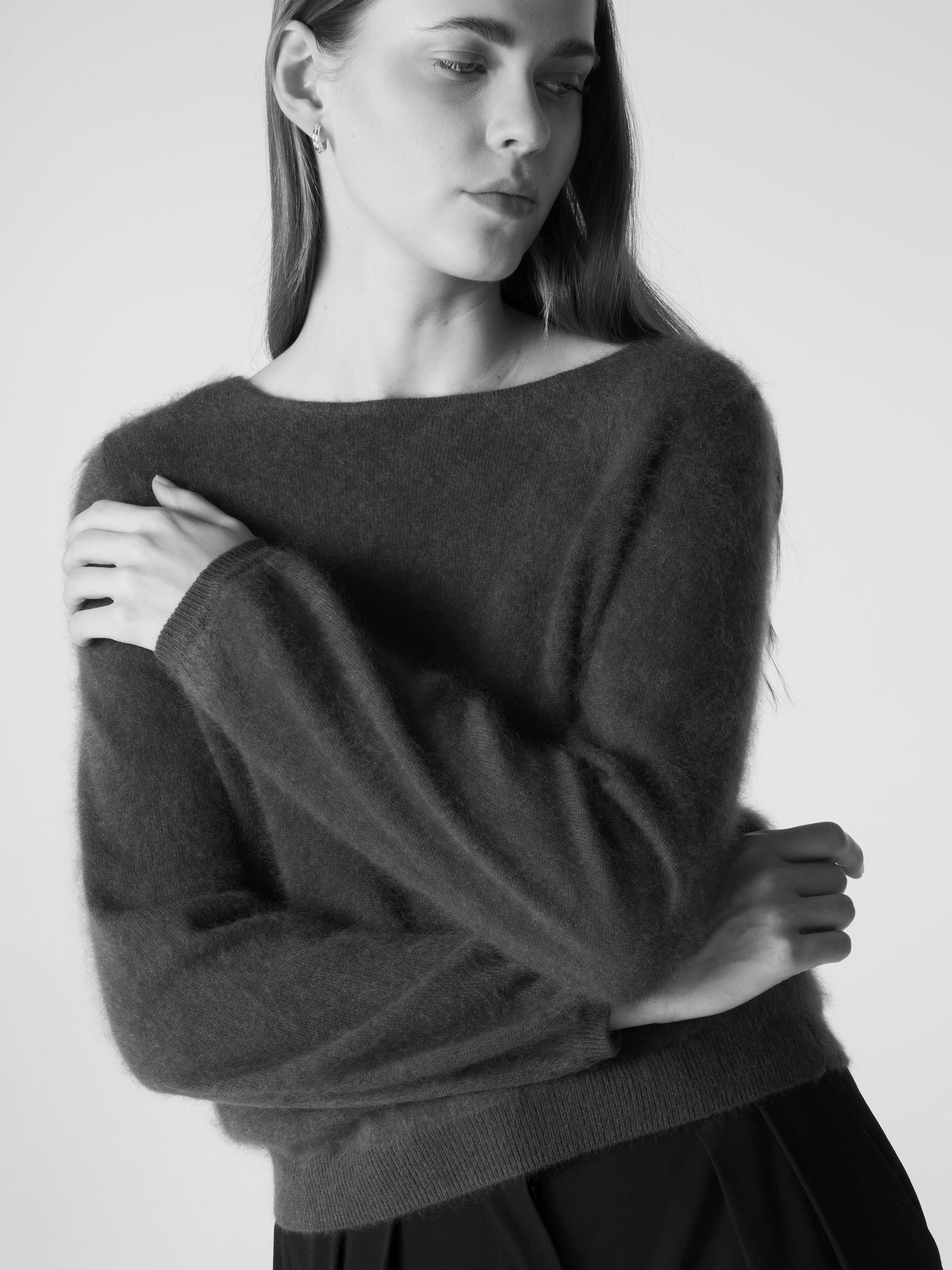 garance jumper - Brushed cashmere - brownie