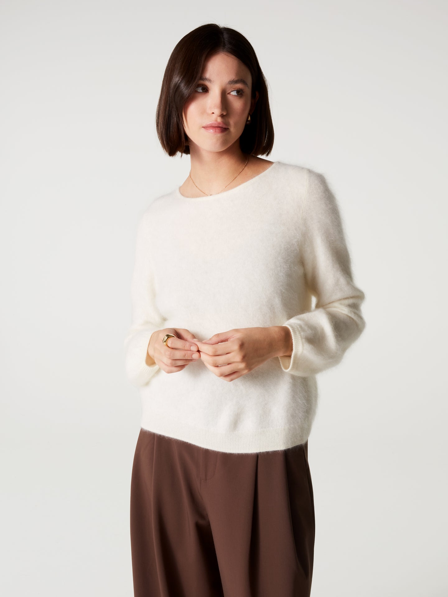 pull garance - Cachemire brossé - cream