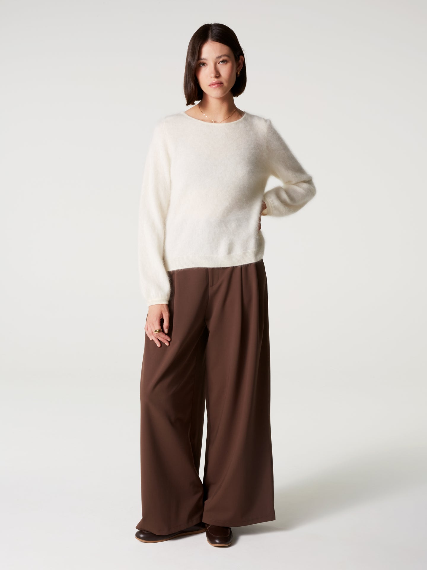 pull garance - Cachemire brossé - cream