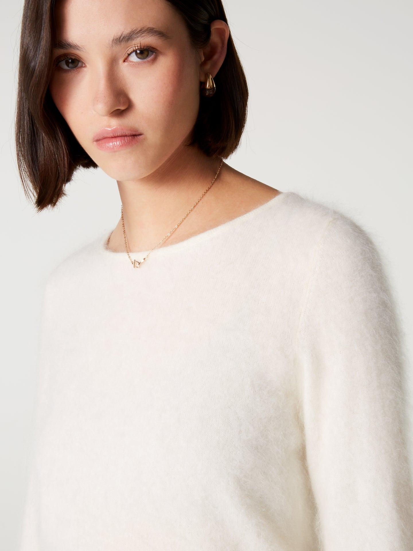 pull garance - Cachemire brossé - cream