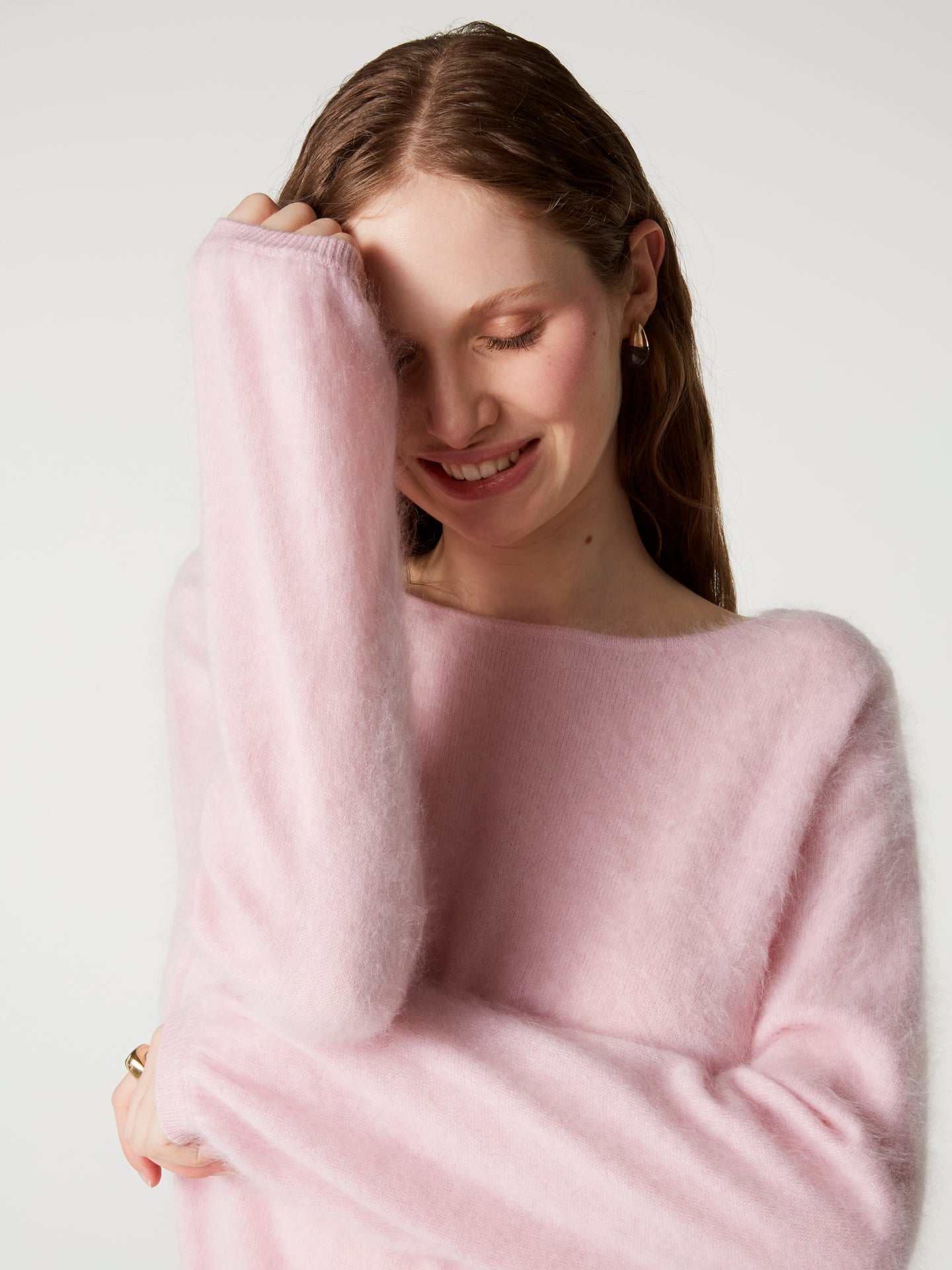 pull garance - Cachemire brossé - light pink