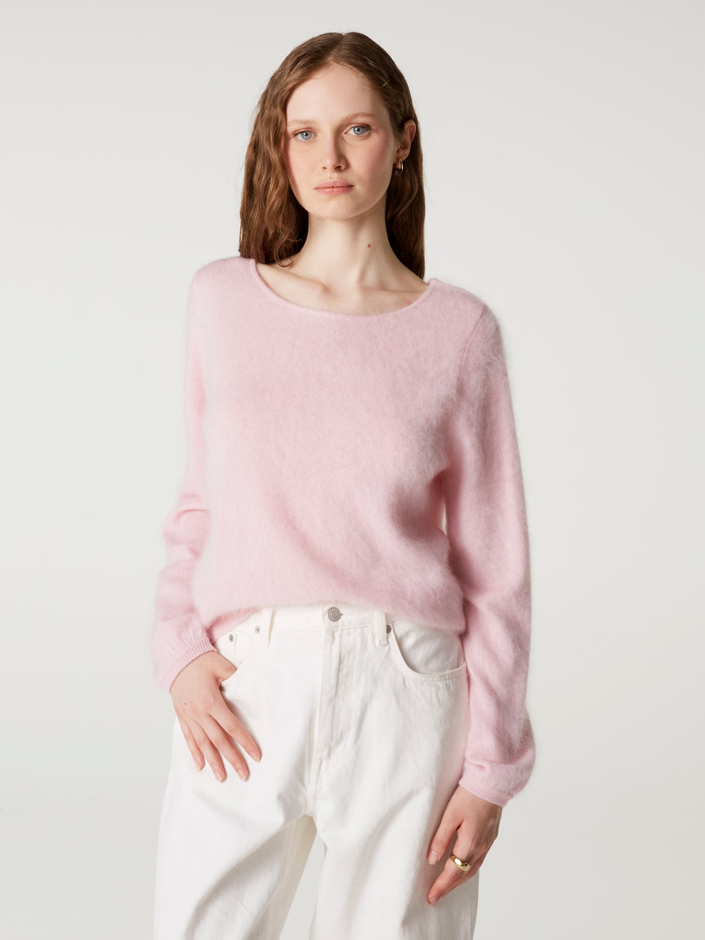 pull garance - Cachemire brossé - light pink