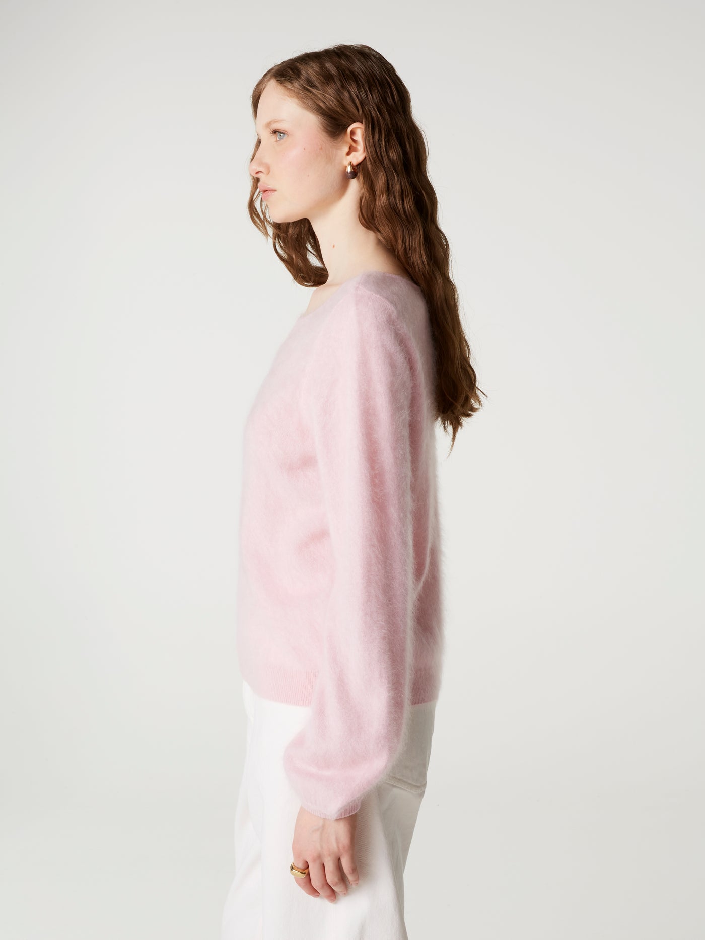 pull garance - Cachemire brossé - light pink