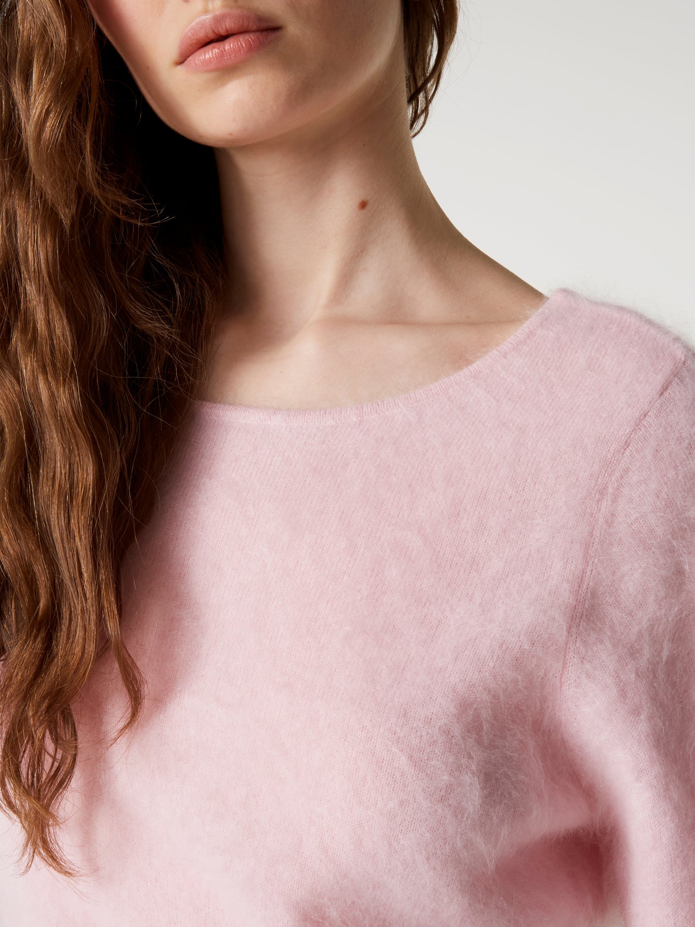 pull garance - Cachemire brossé - light pink