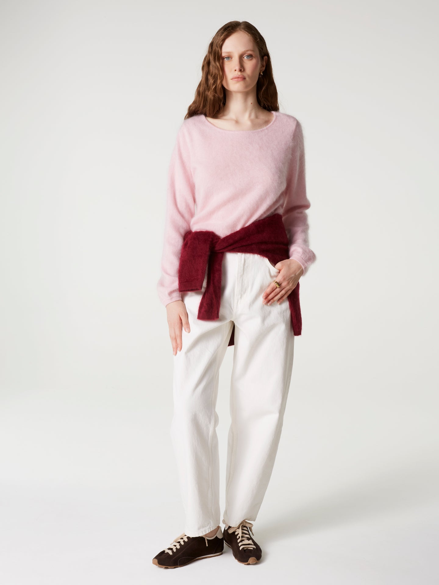 pull garance - Cachemire brossé - light pink