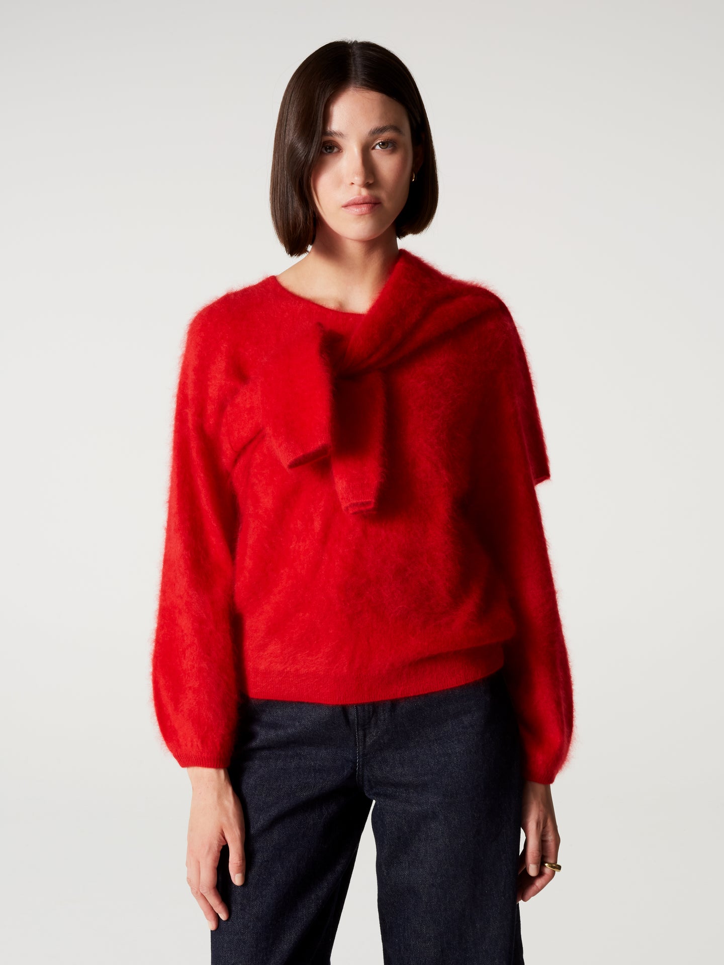 pull garance - Cachemire brossé - rouge