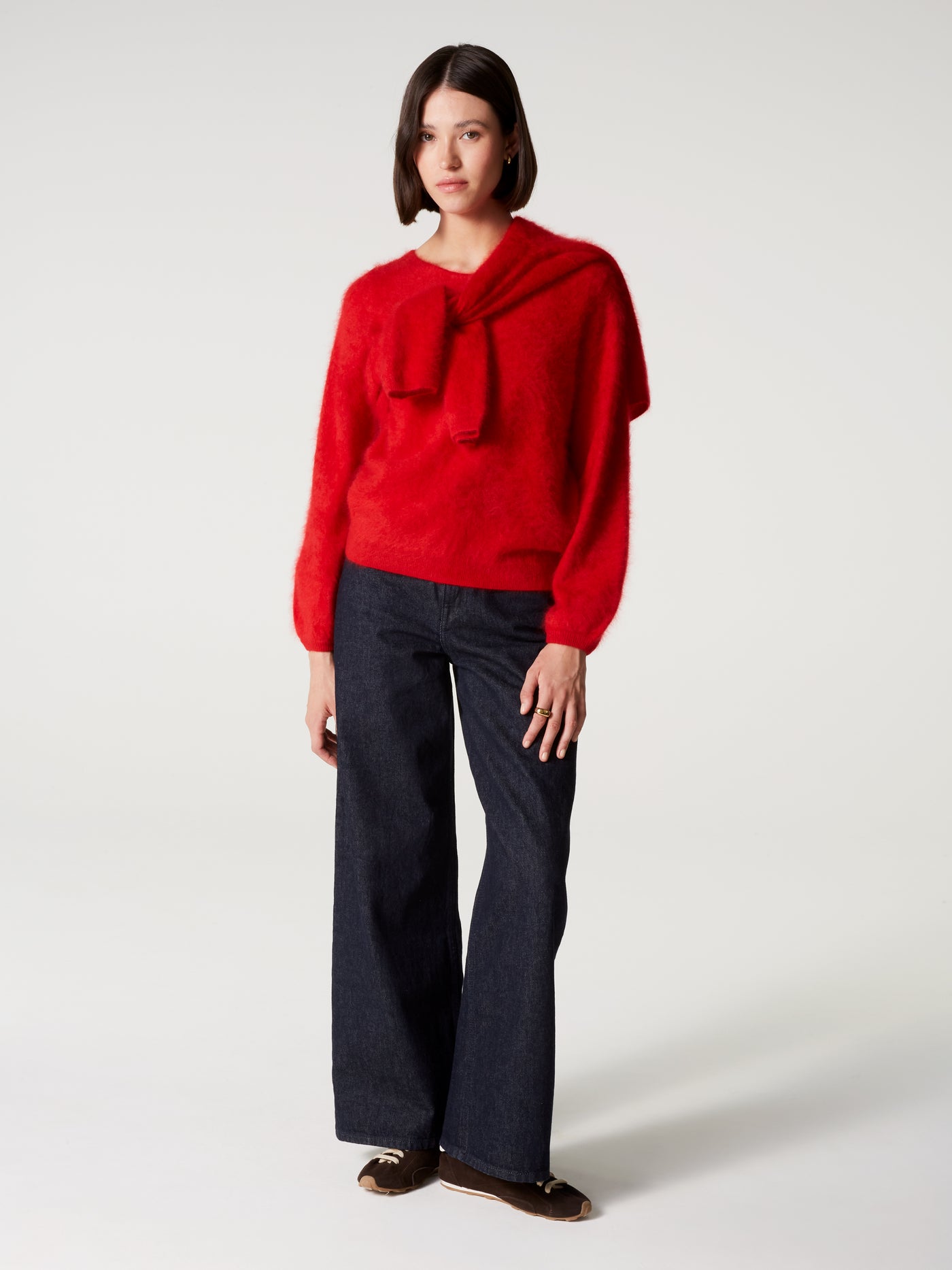 pull garance - Cachemire brossé - rouge