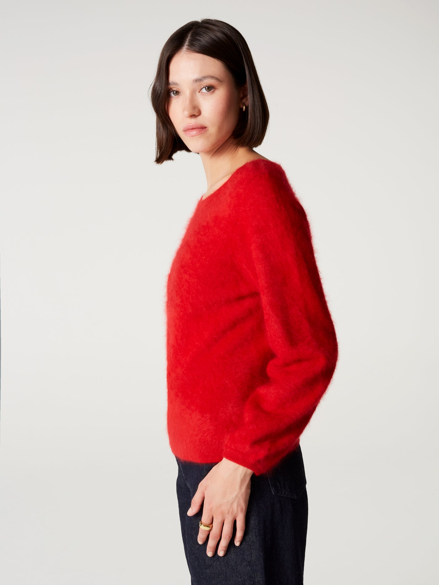 pull garance - Cachemire brossé - rouge