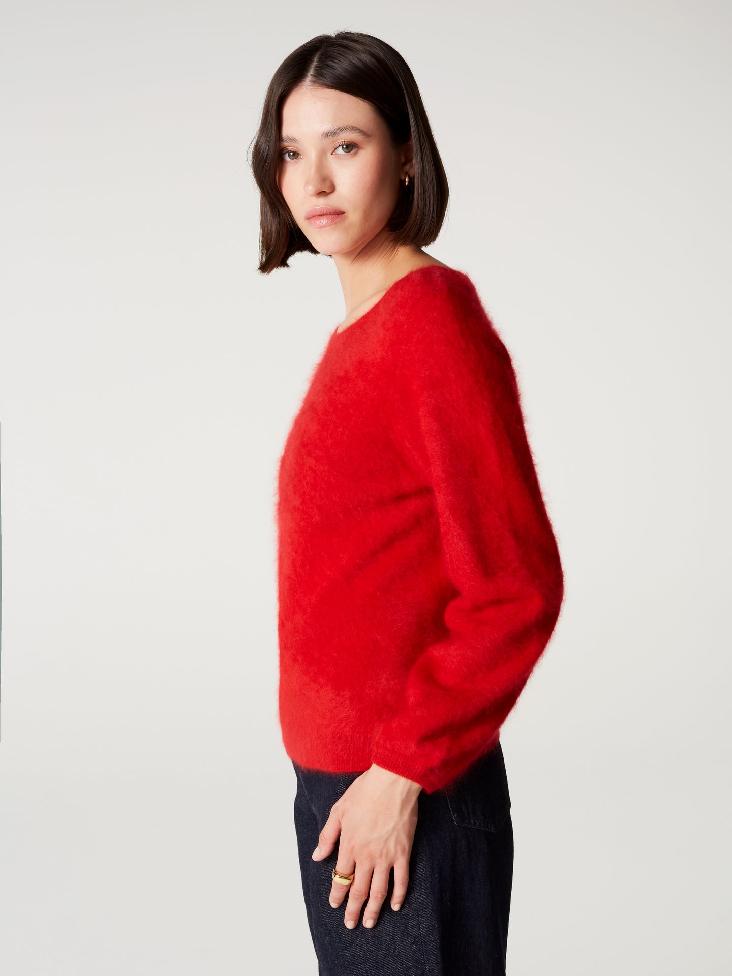 pull garance - Cachemire brossé - rouge