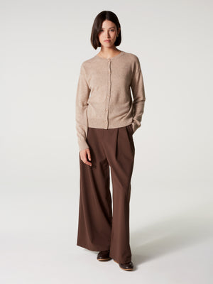 Wendbare Strickjacke Lisette - Kaschmir - Kastanienbraun